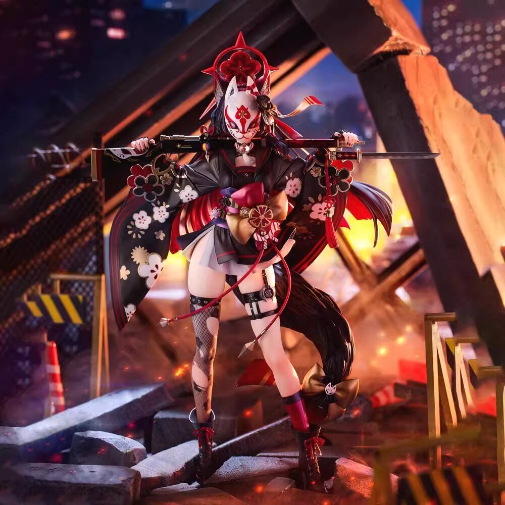 蔚蓝档案 狐坂若藻手办 替换表情模型桌面书架机箱摆件玩具礼物