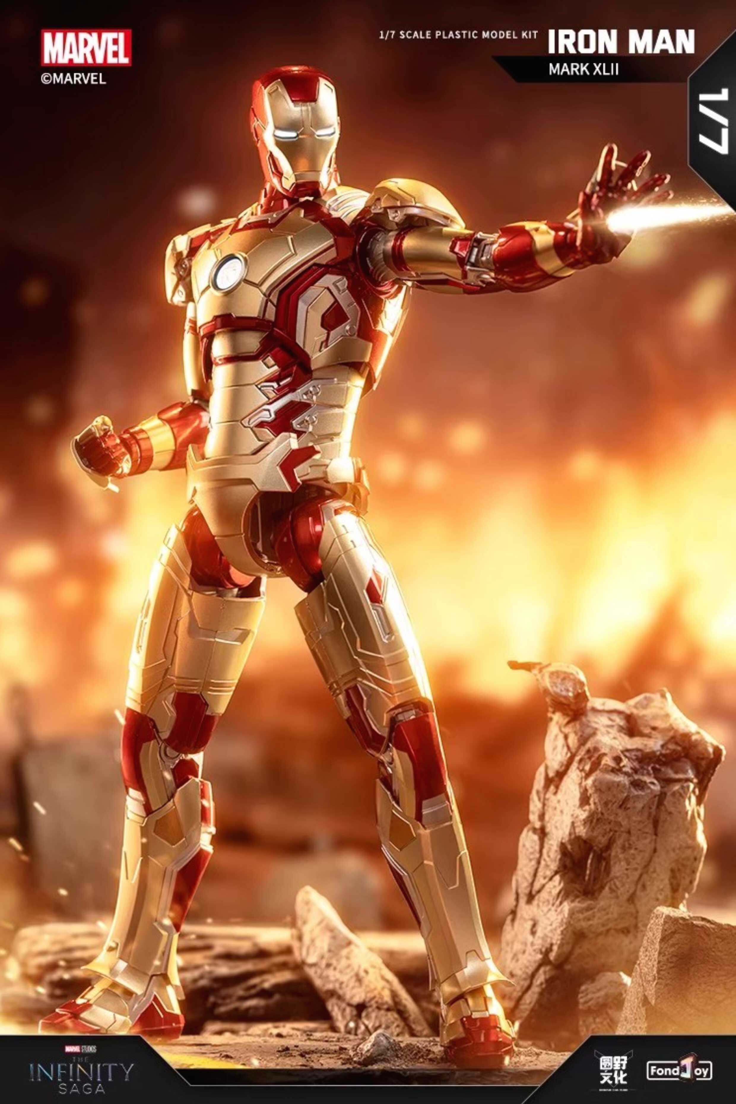 正版授权钢铁侠MK42可动人偶手办漫威未来科技风模型玩具